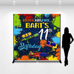 Lofaris Paintball Game Custom Name 11th Birthday Backdrop