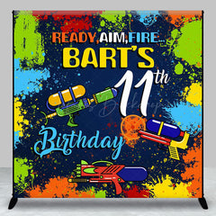 Lofaris Paintball Game Custom Name 11th Birthday Backdrop