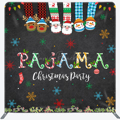 Lofaris Pajama Cartoon Christmas Socks Pillow Cover Backdrop