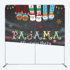 Lofaris Pajama Cartoon Christmas Socks Pillow Cover Backdrop