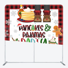 Lofaris Pancakes Pajamas Christmas Tension Fabric Backdrop