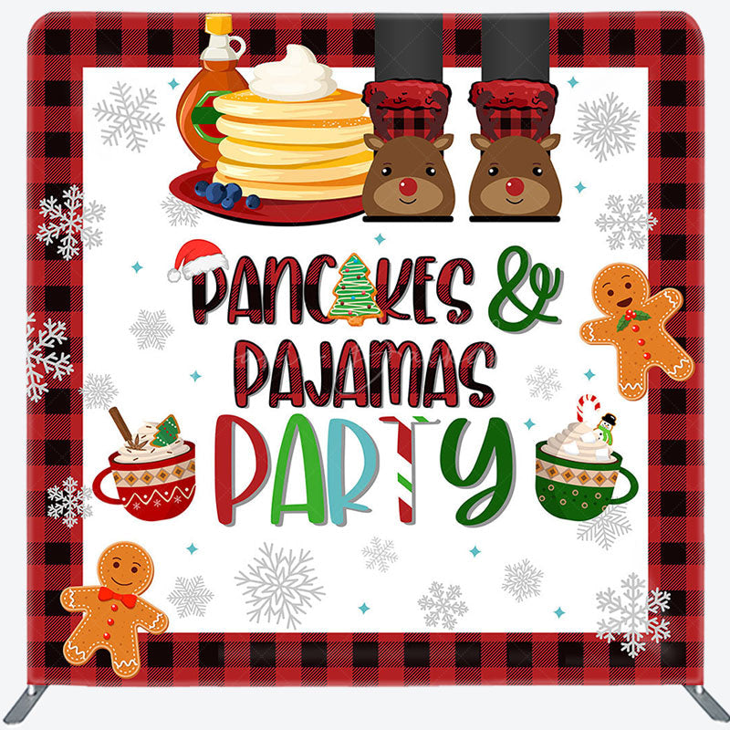 Lofaris Pancakes Pajamas Christmas Tension Fabric Backdrop