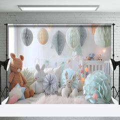 Lofaris Paper Ball Warm Room Doll Cake Smash Photo Backdrop