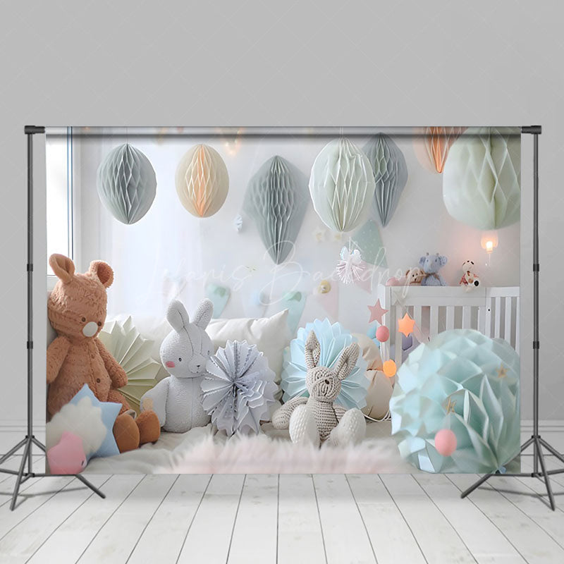 Lofaris Paper Ball Warm Room Doll Cake Smash Photo Backdrop