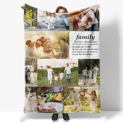 Lofaris Personalized Family Love Stitched Photos Blanket