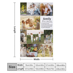 Lofaris Personalized Family Love Stitched Photos Blanket