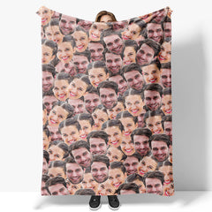 Lofaris Personalized Fun Dense Face Photo Blanket For Gift