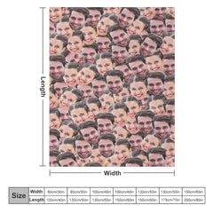 Lofaris Personalized Fun Dense Face Photo Blanket For Gift