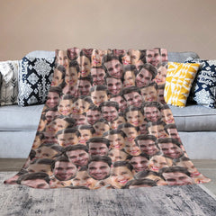 Lofaris Personalized Fun Dense Face Photo Blanket For Gift