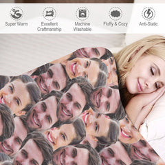 Lofaris Personalized Fun Dense Face Photo Blanket For Gift