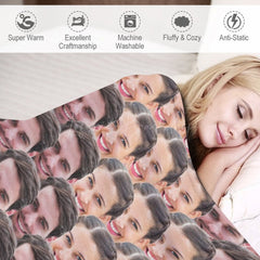 Lofaris Personalized Fun Regular Face Photo Blanket For Gift