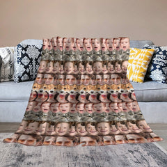 Lofaris Personalized Funny Dense Family Pet Face Blanket