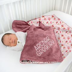 Lofaris Personalized Pink Sweet Icecream Minky Baby Blanket