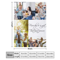 Lofaris Personalized Sweet Family Stitched Photos Blanket