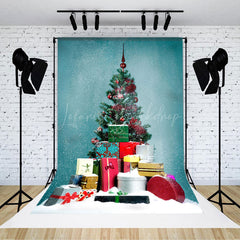 Lofaris Pile Snowflake Gifts Simple Christmas Tree Backdrop