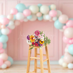 Lofaris Pink Fairy Tale Wall Arch Balloon Cake Smash Backdrop