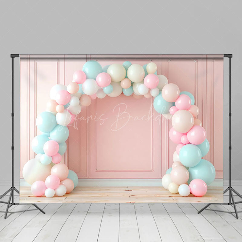 Lofaris Pink Fairy Tale Wall Arch Balloon Cake Smash Backdrop