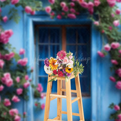 Lofaris Pink Flowers Window Fine Art Photography Backdrop