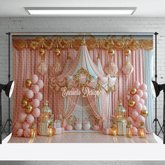 Lofaris Pink Gold Luxury Circus Tent Cake Smash Backdrop