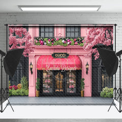 Lofaris Pink Gucci Luxury Goods Store Architecture Backdrop