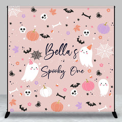 Lofaris Pink Halloween Spoooky One Custom Birthday Backdrop