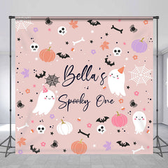 Lofaris Pink Halloween Spoooky One Custom Birthday Backdrop