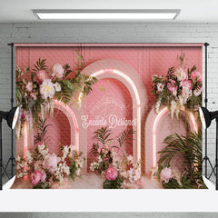 Lofaris Pink Lighted Arch Wall Plant Floral Wedding Backdrop