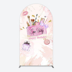 Lofaris Pink Lip Perfume Birthday Spa Party Arch Backdrop