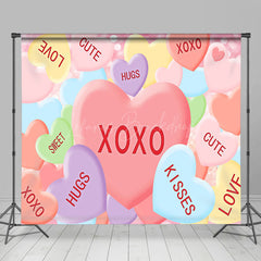 Lofaris Pink Love Valentines Day Balloons Room Set Backdrop