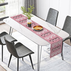 Lofaris Pink Loyal Love Concentric Valentines Day Table Runner