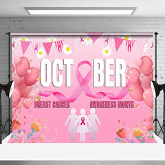 Lofaris Pink October Breast Cancer Awareness Month Backdrop