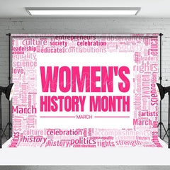 Lofaris Pink Positive Slogan Womens History Month Backdrop