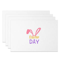 Lofaris Pink Rabbit Ears Hapyy Easter Day Set Of 4 Placemats