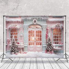 Lofaris Pinky Winter Xmas Shop Sweet Happy Holiday Backdrop