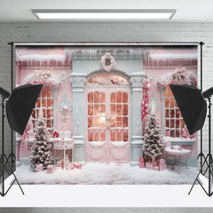 Lofaris Pinky Winter Xmas Shop Sweet Happy Holiday Backdrop