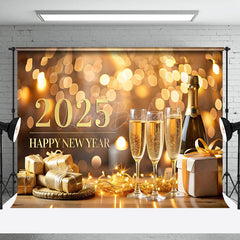 Lofaris Polka Dot Bokeh Wine Lights 2025 New Year Backdrop