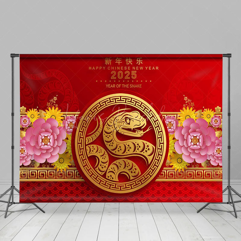 Lofaris Prosperous Snake Year 2025 Celebration with Floral Backdrop