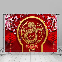 Lofaris Prosperous Snake Year 2025 Cherry Blossom Celebration Backdrop