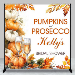 Lofaris Pumpkins Prosecco Custom Name Bridal Shower Backdrop