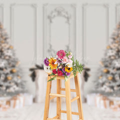 Lofaris Pure White Luxury Wall Xmas Tree Christmas Backdrop