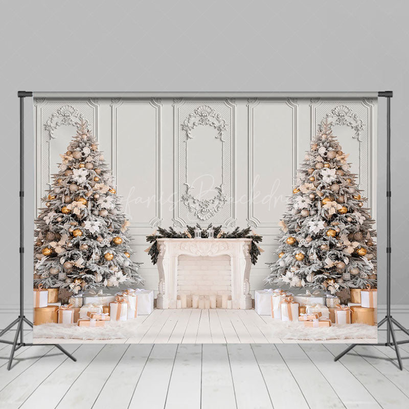 Lofaris Pure White Luxury Wall Xmas Tree Christmas Backdrop