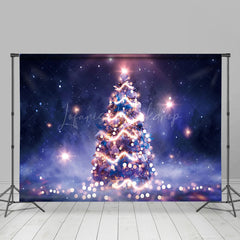 Lofaris Purple Fantasy Light Bokeh Night Xmas Tree Backdrop