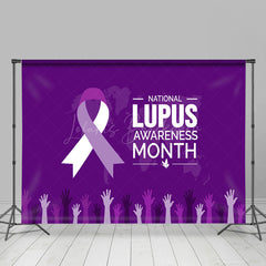 Lofaris Purple Happy National Lupus Awareness Month Backdrop