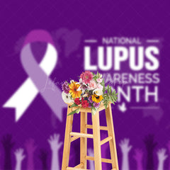 Lofaris Purple Happy National Lupus Awareness Month Backdrop