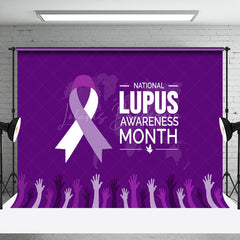 Lofaris Purple Happy National Lupus Awareness Month Backdrop