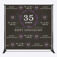 Lofaris Purple Leaves Step And Repeat Anniversary Backdrop