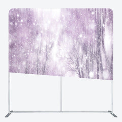 Lofaris Purple Snowy Nature Forest Scene Christmas Backdrop