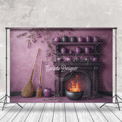 Lofaris Purple Wall Floral Broom Brazier Fine Art Backdrop