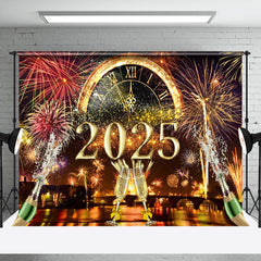 Lofaris Pyrotechnic Countdown 2025 New Year Party Backdrop