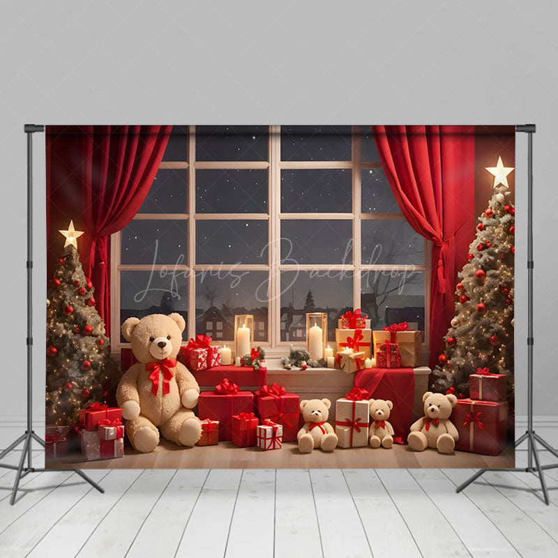 Lofaris Quiet Night Gift Window Celebrate Christmas Backdrop